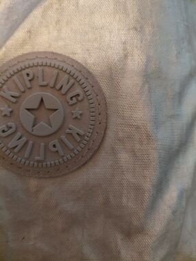 Kipling Silver Metallic Logo Backpack "PARKER"